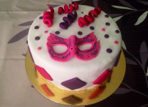 Tarta Fondant para Carnaval